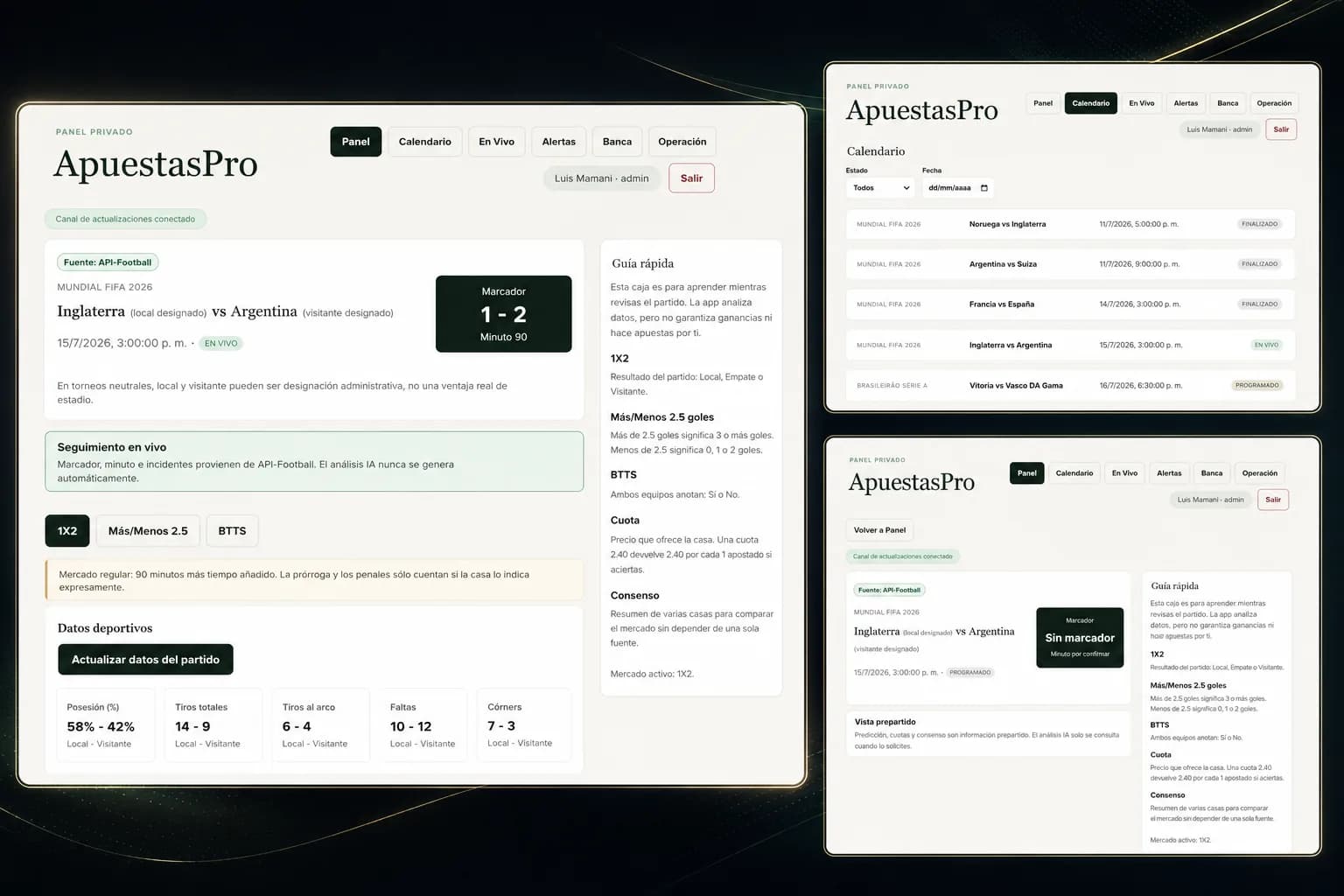 Acceso privado de ApuestasPro